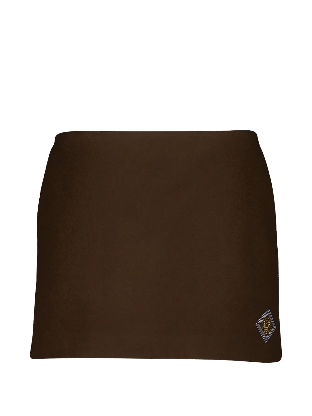 Casablanca embroidered wool-blend skirt Bruin