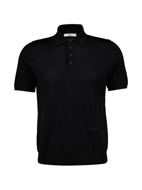 FENDI fine-knit wool polo shirt