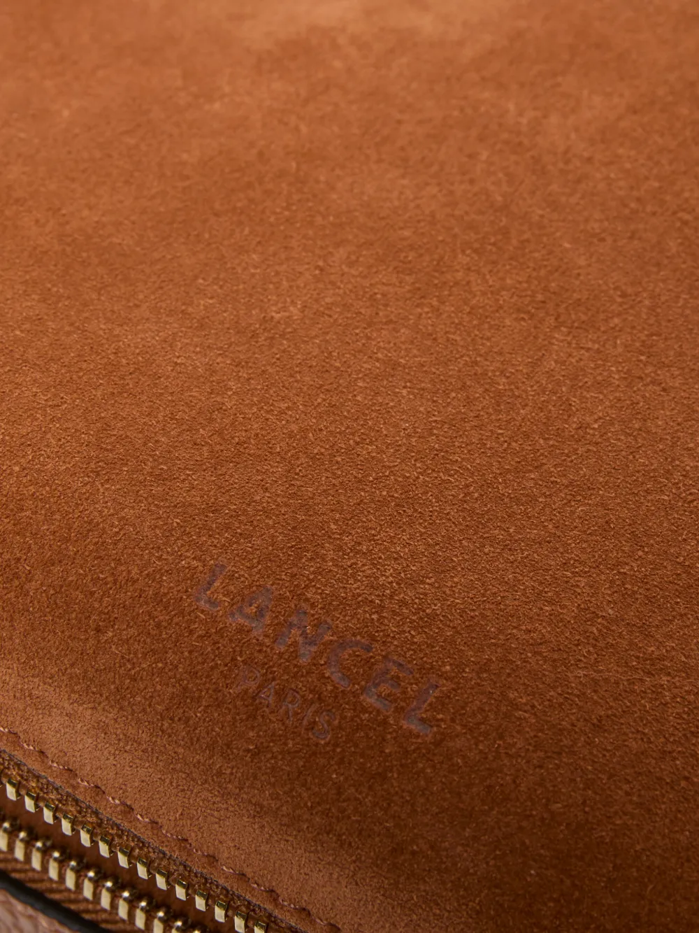 Lancel small Origami zip-detail shoulder bag Bruin