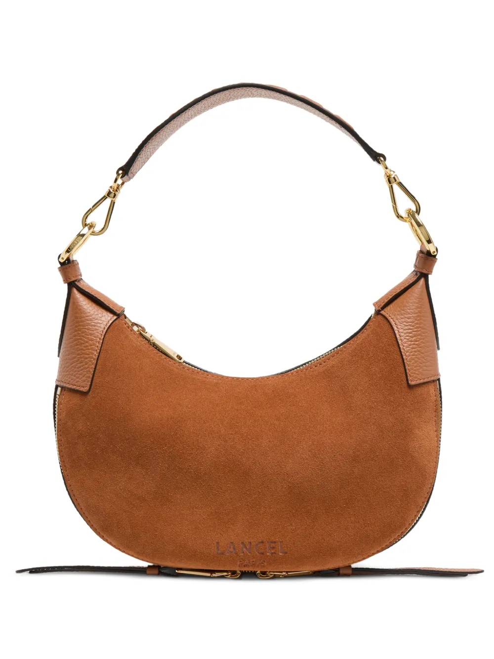 Lancel small Origami zip-detail shoulder bag Bruin