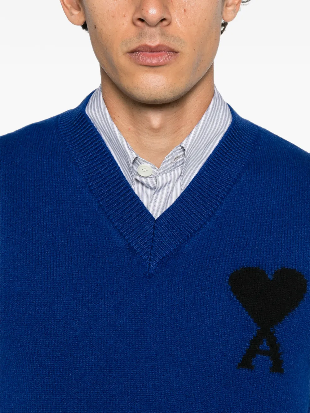 AMI Paris Ami de Coeur top Blauw