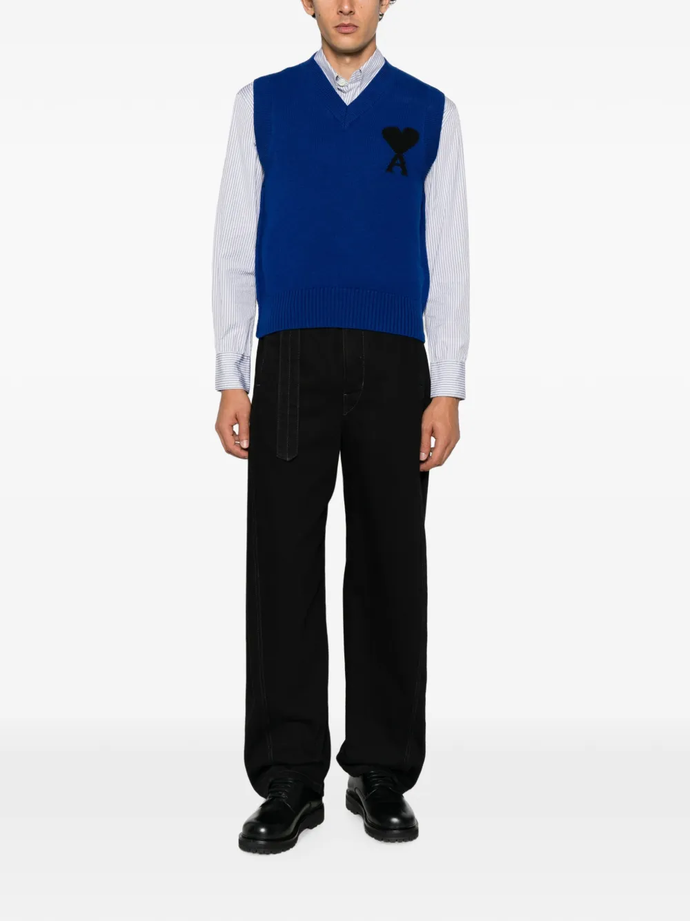 AMI Paris Ami de Coeur top Blauw