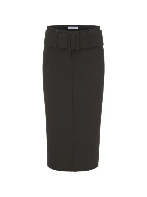 Patrizia Pepe belted logo-plaque midi skirt