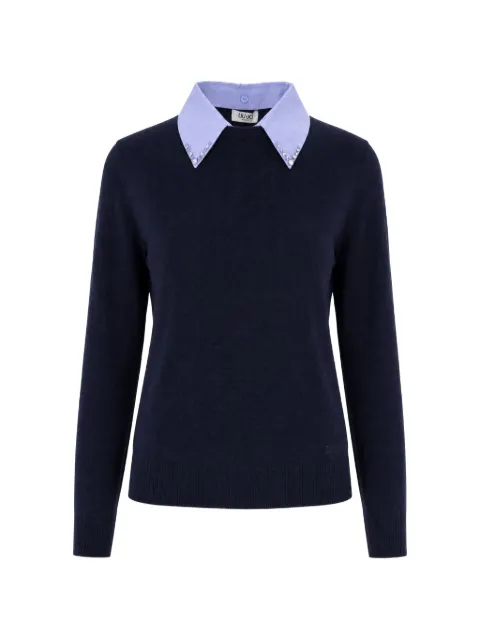 LIU JO sweater with poplin detail