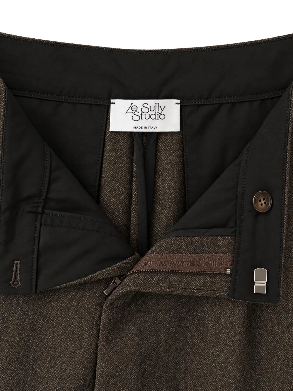 LE SULLY STUDIO Geplooide pantalon Bruin