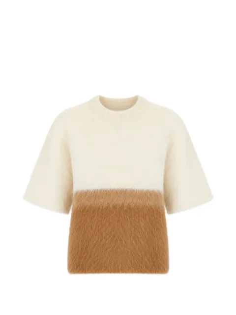 Antonelli Kurzärmeliger Pullover in Colour-Block-Optik