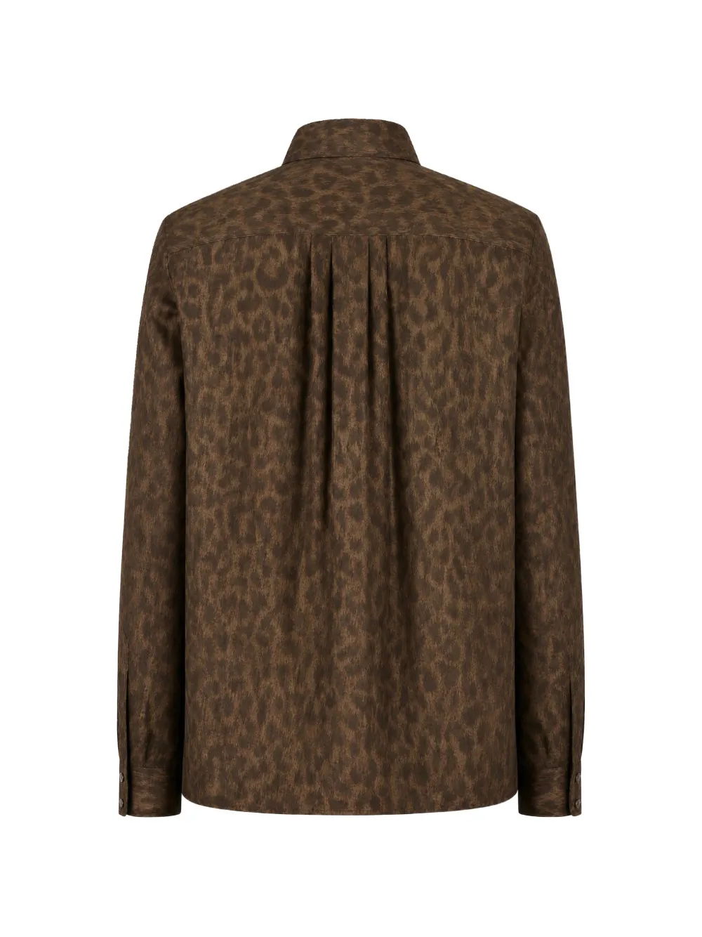 Antonelli leopard-print pleated-back shirt Bruin