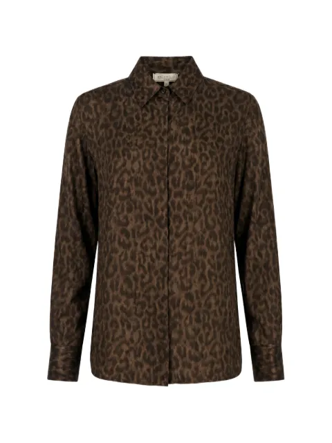 Antonelli leopard-print pleated-back shirt