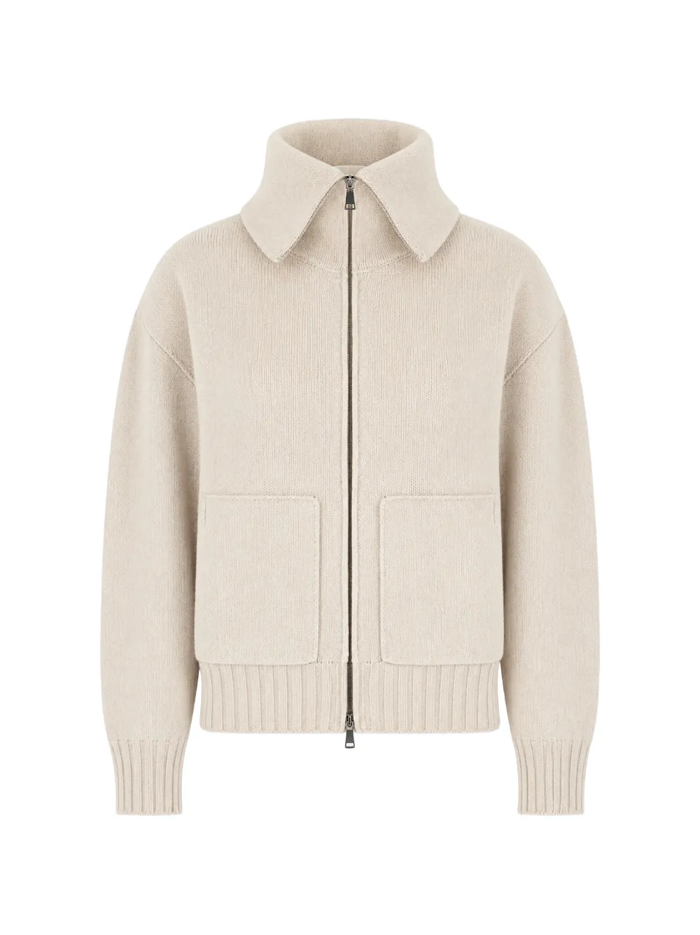Vanisè zip-up patch-pocket cardigan - Tons neutres