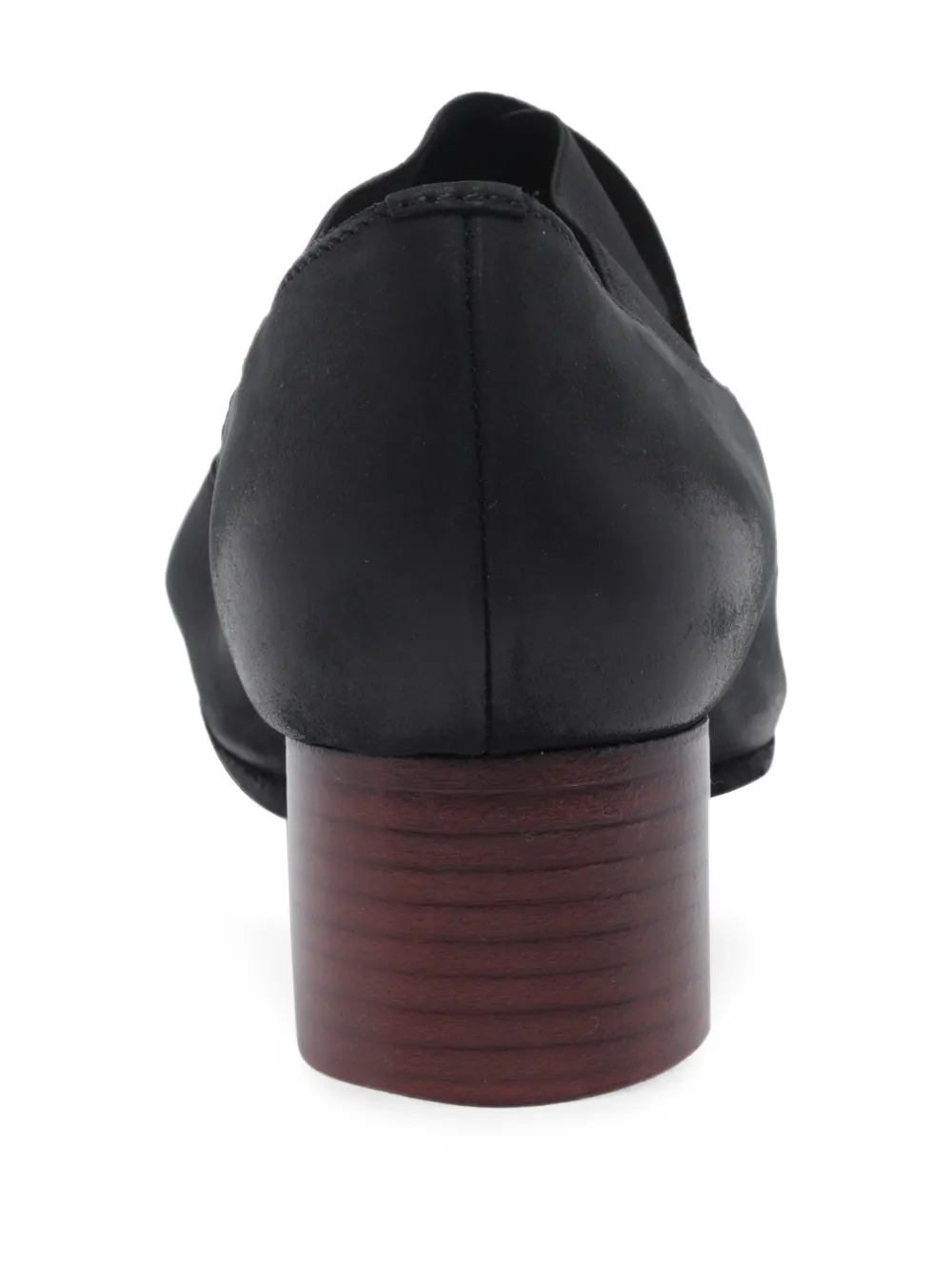 Uma Wang crossover-strap block-heel ballet flats Zwart