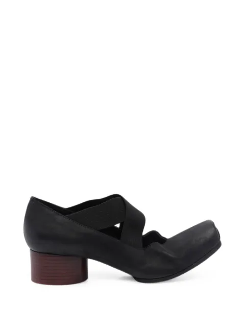 Uma Wang crossover-strap block-heel ballet flats