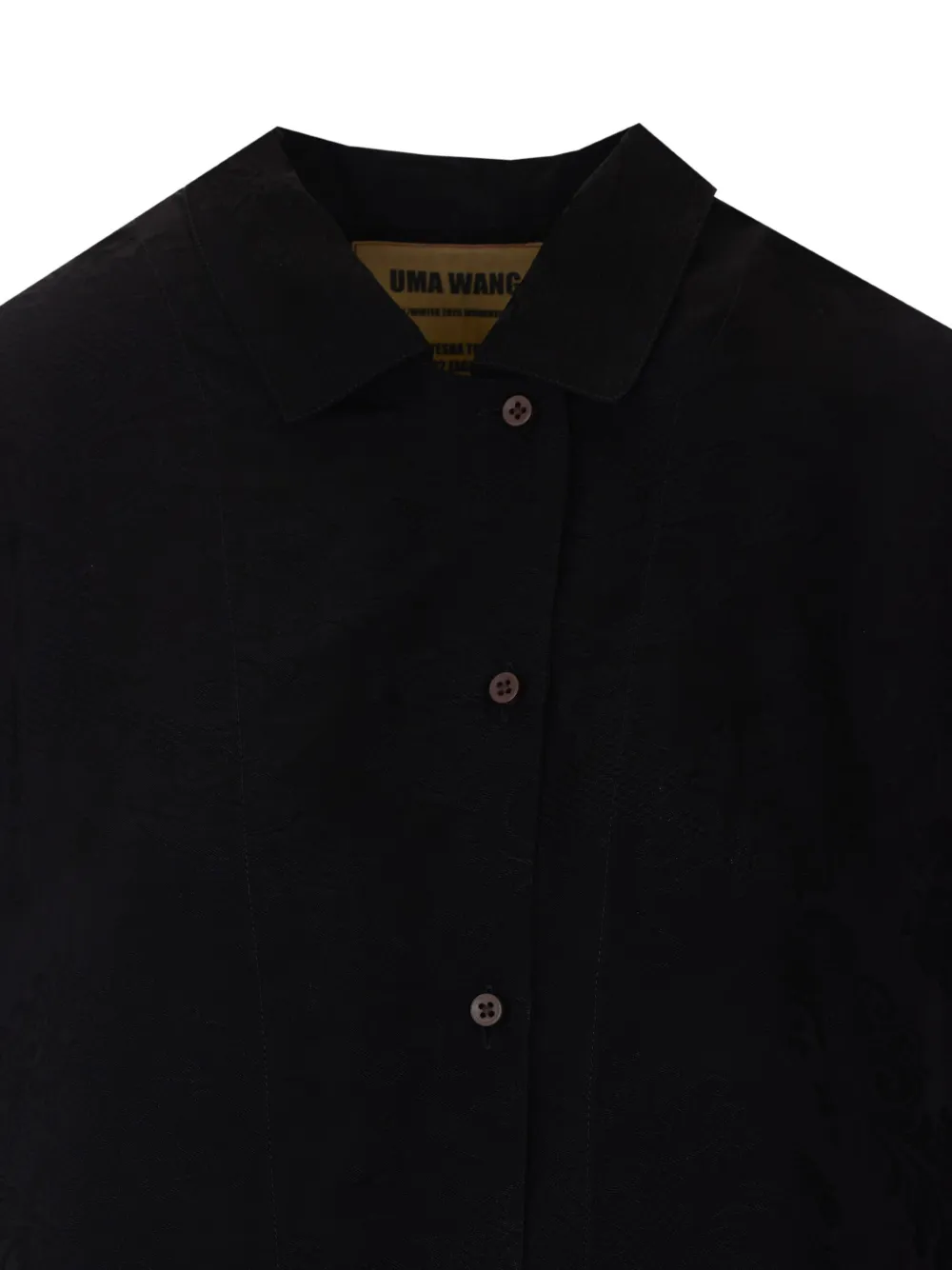 Uma Wang Blouse met lange mouwen en jacquard-patroon Zwart