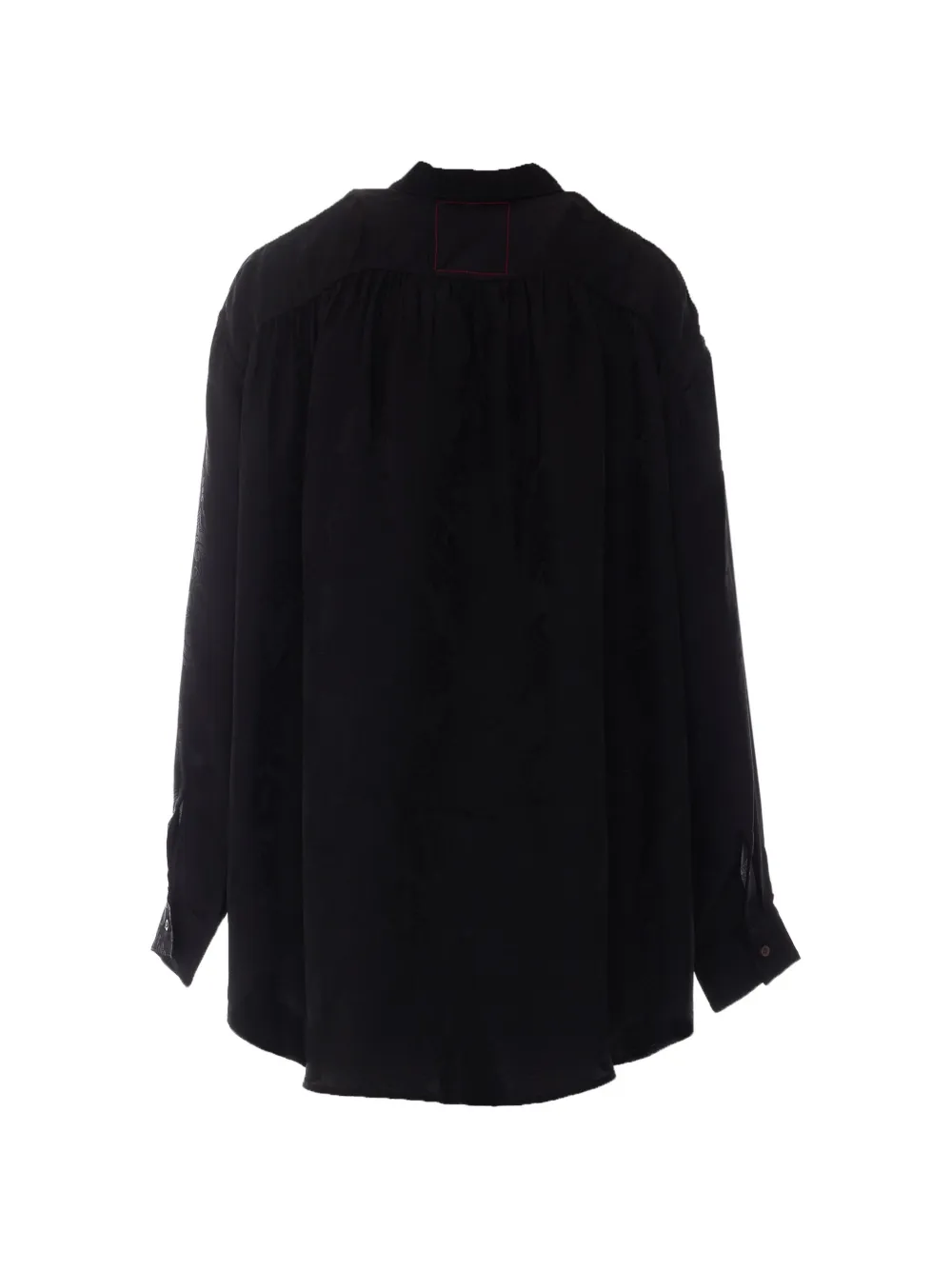 Uma Wang Blouse met lange mouwen en jacquard-patroon Zwart