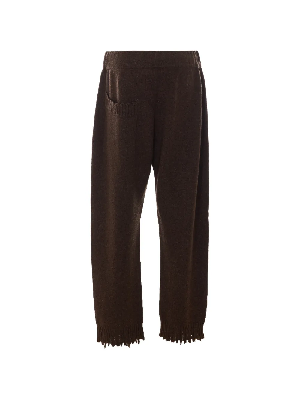 Uma Wang drawstring-waist frayed-edge trousers Bruin
