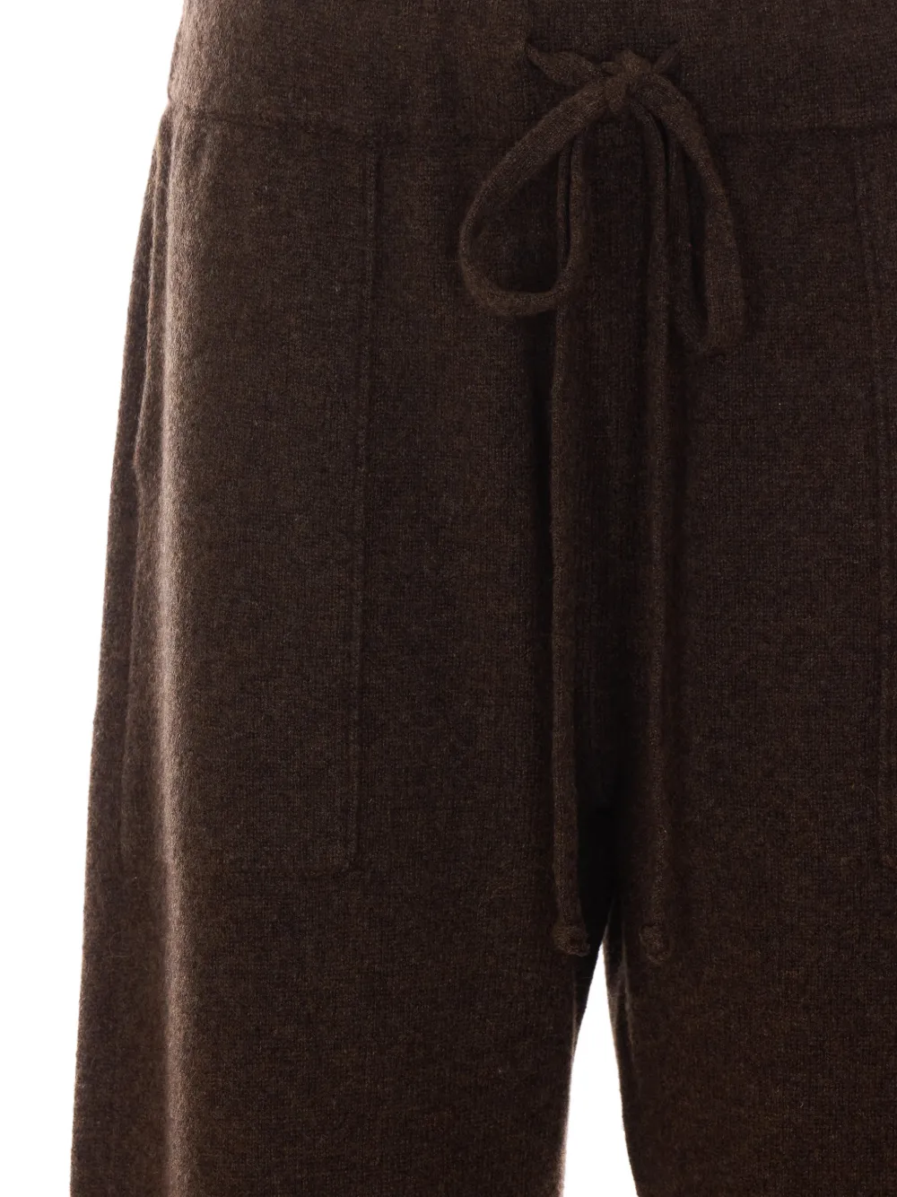Uma Wang drawstring-waist frayed-edge trousers Bruin