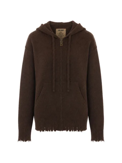 Uma Wang distressed zip-up hoodie