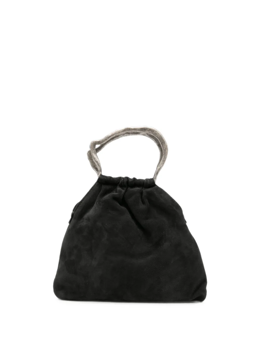 AUTENTICA 504 small Delia sculptural-handle suede pouch