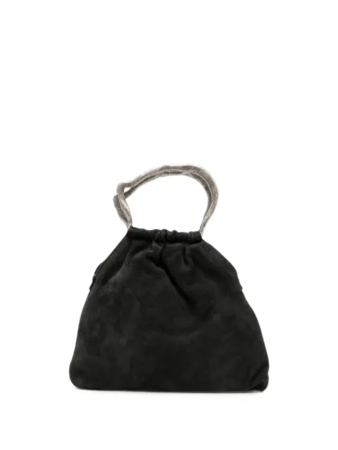 AUTENTICA 504 petite pochette Delia en daim à anse sculpturale