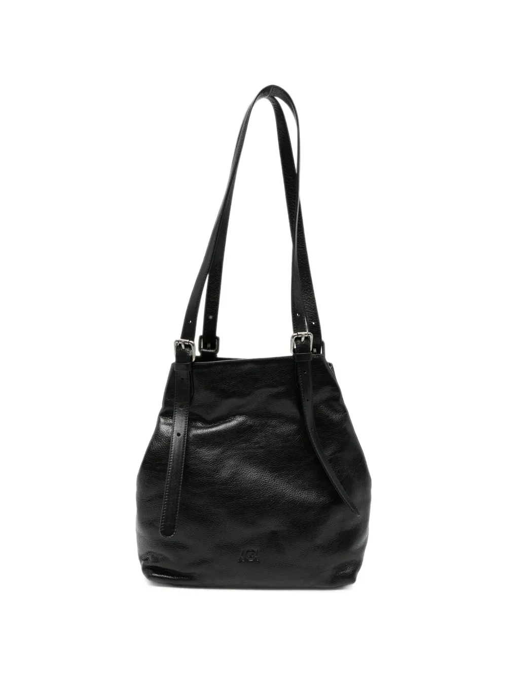 AUTENTICA 504 Galatea pebbled-leather shoulder bag - Nero
