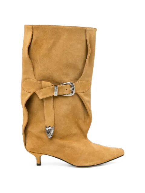 Toga buckle-detail suede boots