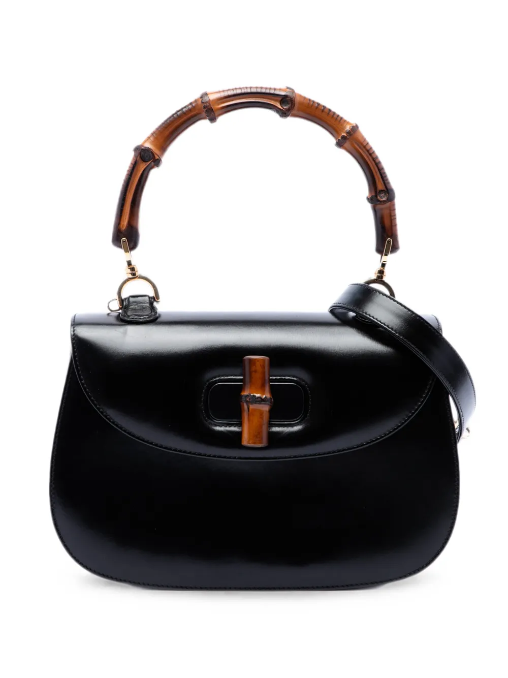 Gucci Pre-Owned 20th Century Calfskin Bamboo Night satchel - Schwarz