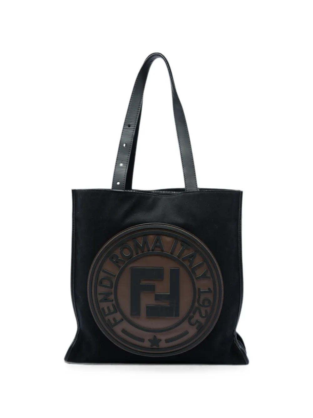 Fendi Pre-Owned 2010-2026 Canvas Logo Patch tote bag - Schwarz