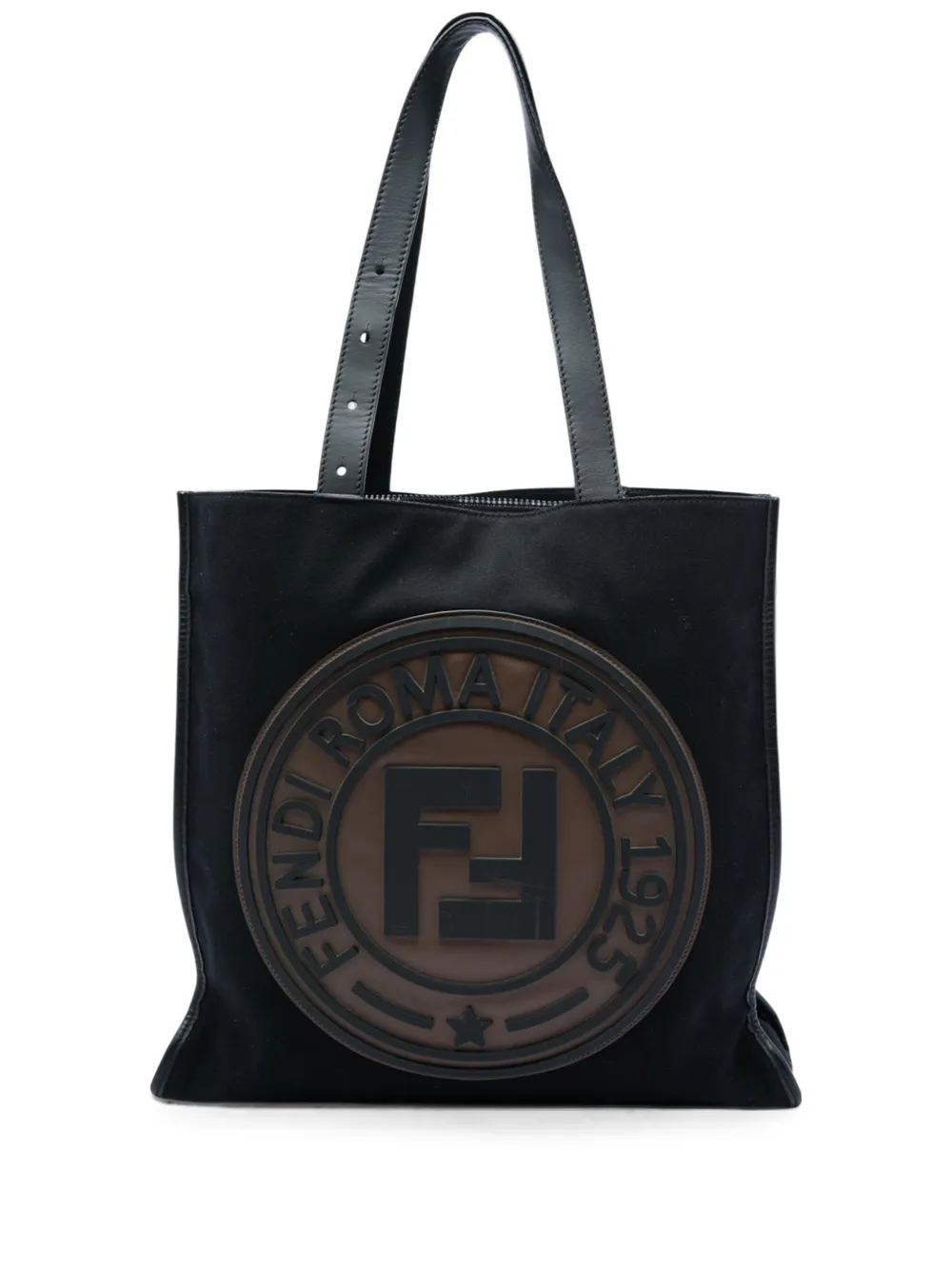 Fendi Pre-Owned 2010-2026 Canvas Logo Patch tote bag - Nero