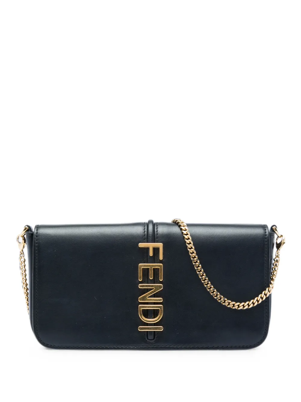Fendi Pre-Owned 2010-2026 Leather Fendigraphy Wallet On Chain crossbody bag - Nero
