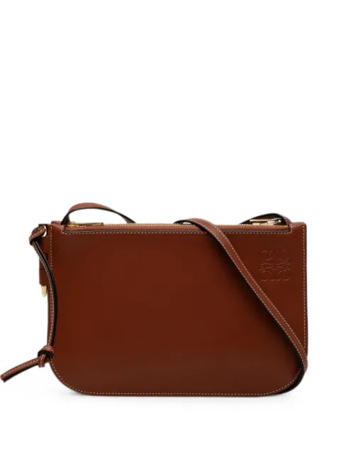 Loewe Pre-Owned 2020 Leather Gate Double Zip Pouch crossbody bag