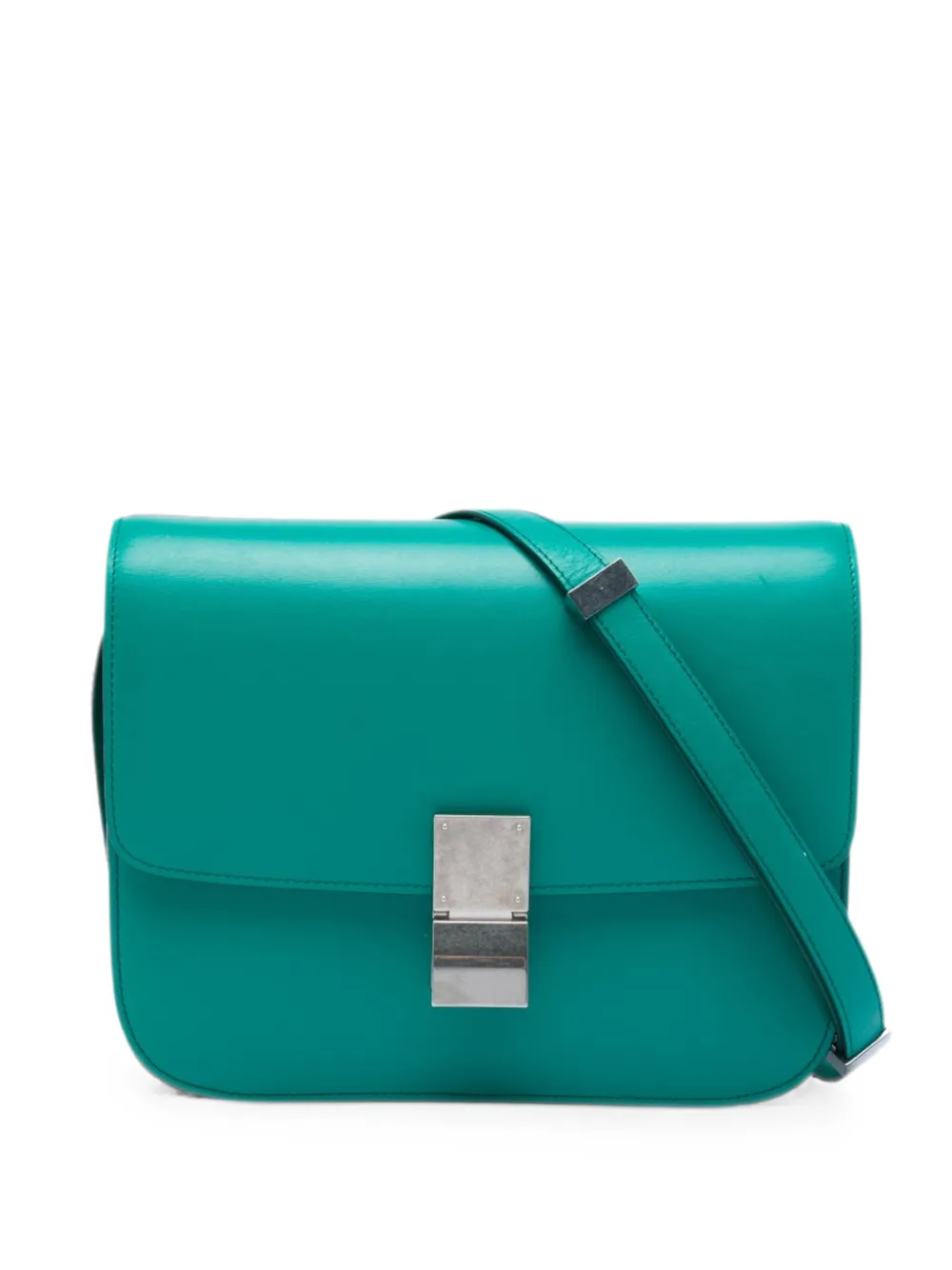 Celine Pre-Owned 2016 Medium Calfskin Classic Box crossbody bag - Blu