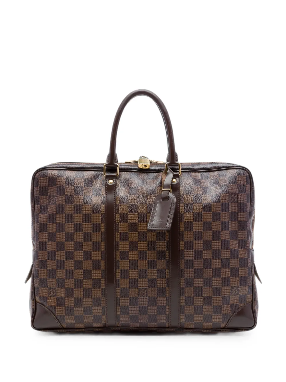 Louis Vuitton Pre-Owned 2010 Damier Ebene Porte Documents Voyage PM business bag - Braun