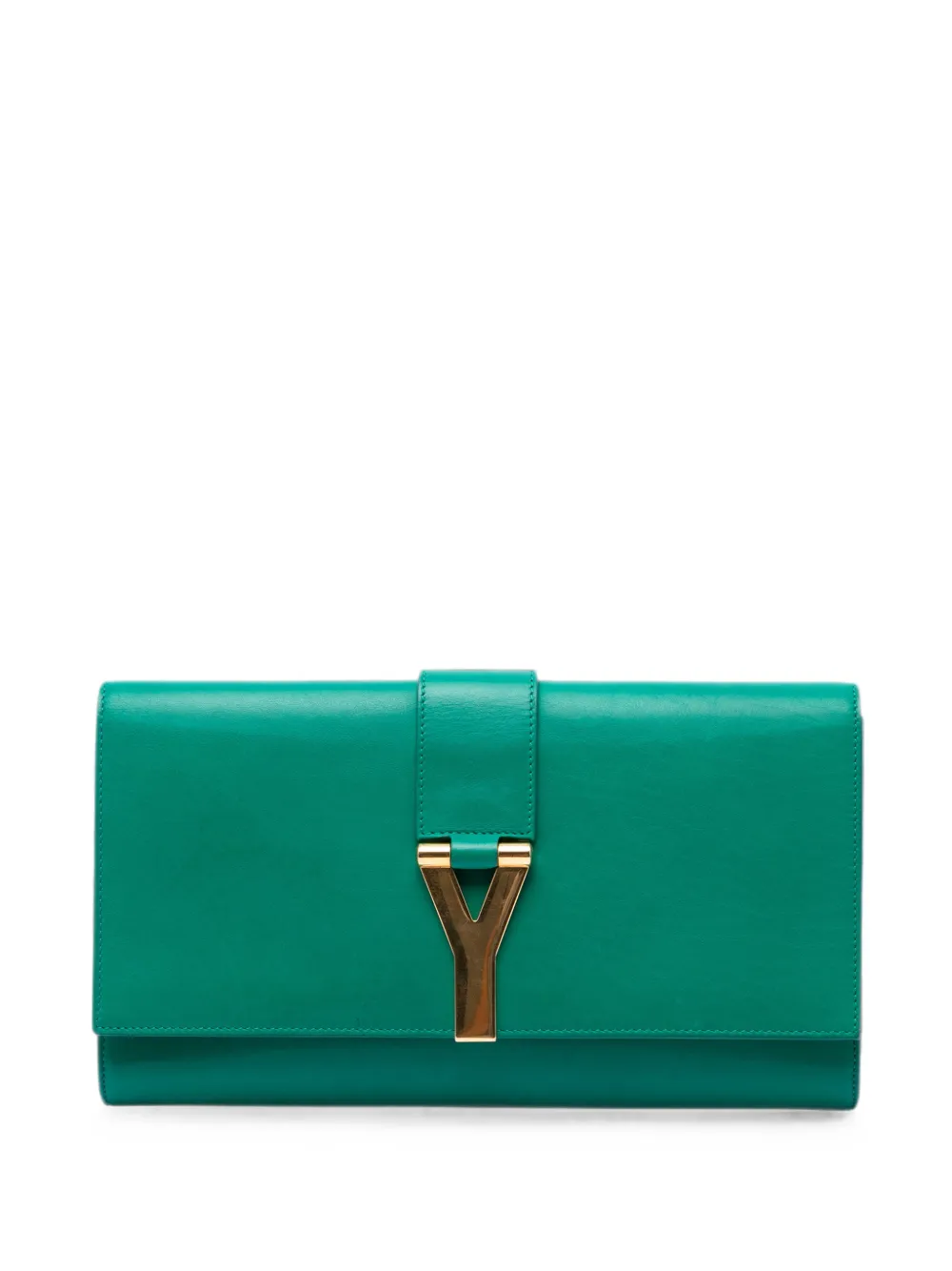 Saint Laurent Pre-Owned 2020 Leather Chyc Ligne clutch bag - Grün