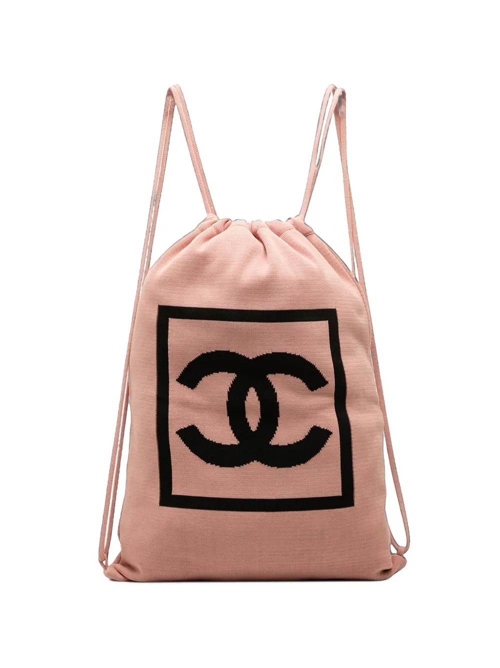 CHANEL Pre-Owned 2003-2004 CC Sport Line Rucksack aus Jersey mit Kordelzug - Rosa