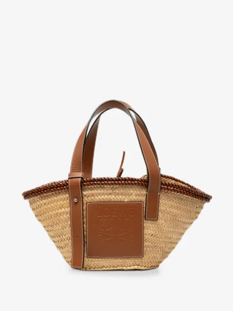 Loewe Pre-Owned 2021 Small Raffia Anagram Basket tote bag
