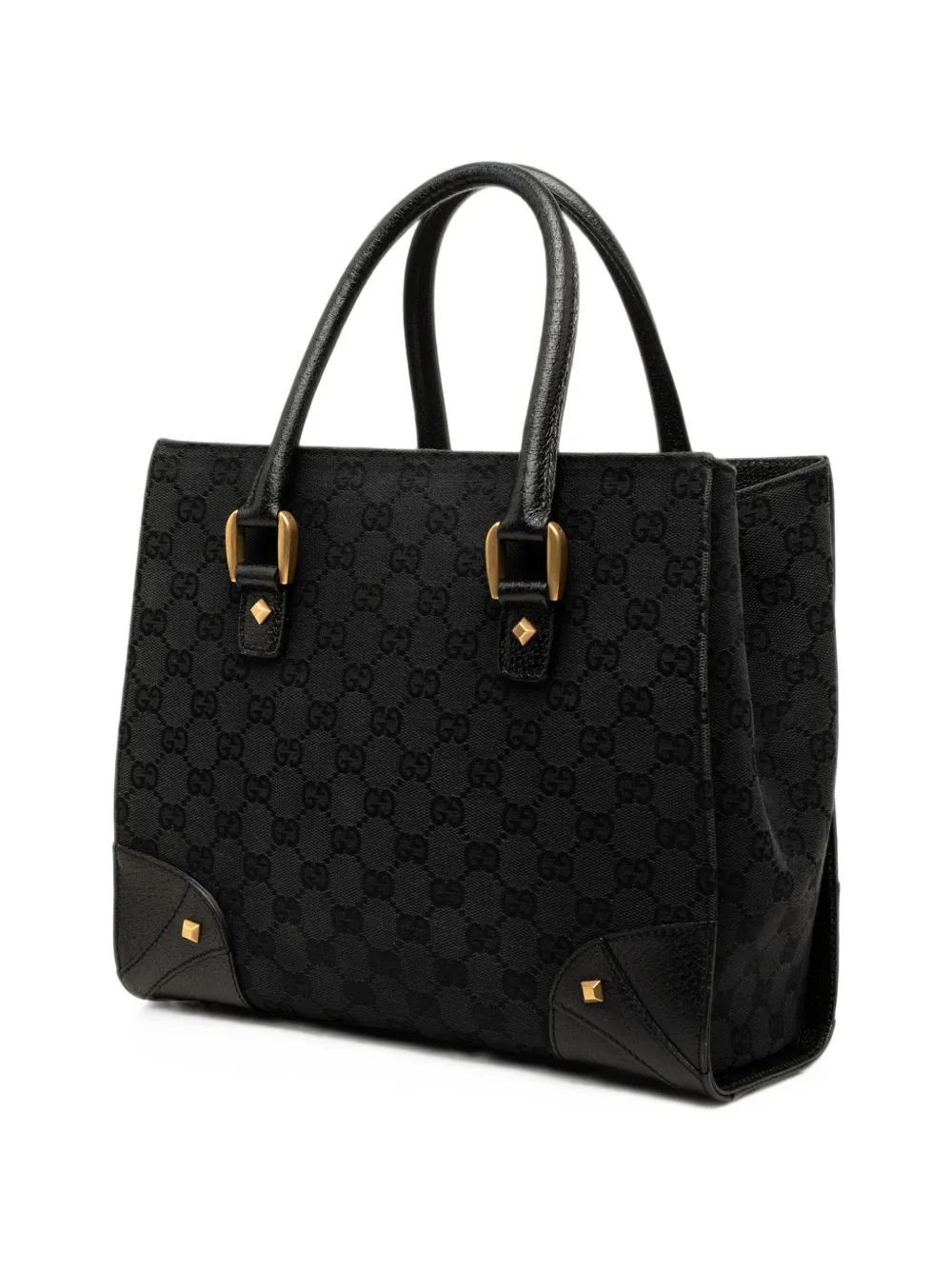Gucci Pre-Owned 2000-2015 GG Canvas Nailhead handbag - Nero