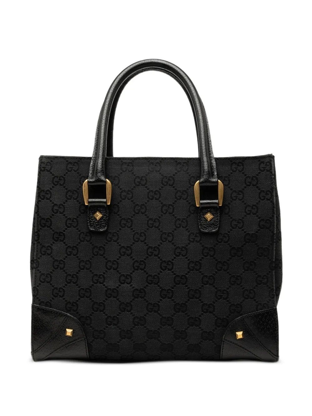 Gucci Pre-Owned 2000-2015 GG Canvas Nailhead handbag - Nero