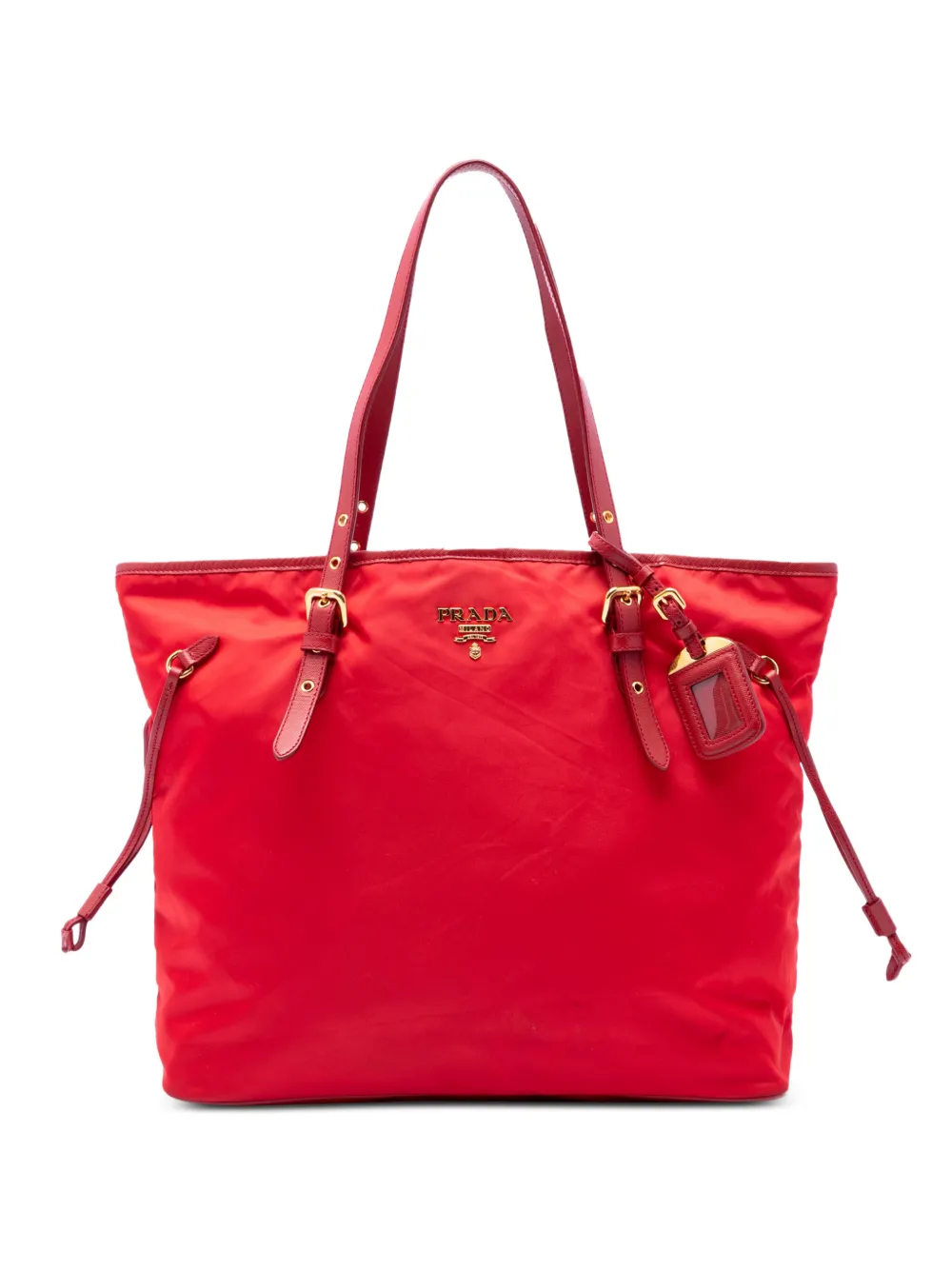 Prada Pre-Owned 2013-2026 Saffiano Trimmed Tessuto tote bag - Rosso