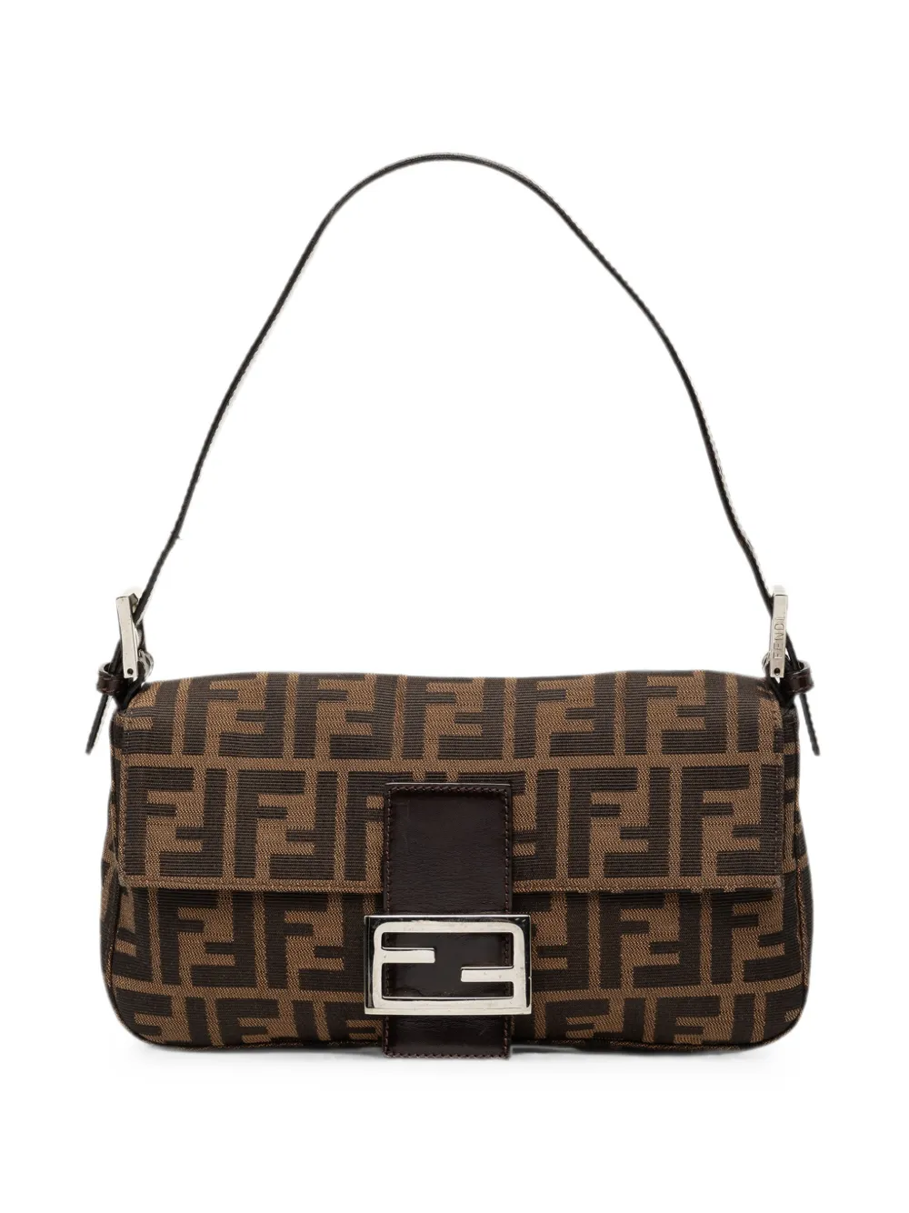 Fendi Pre-Owned 20th Century Zucca Canvas Baguette shoulder bag - Braun