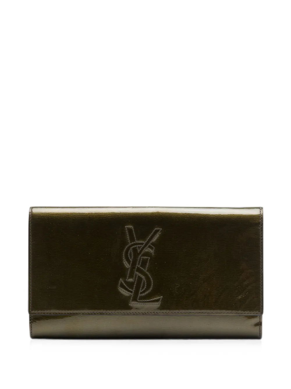 Saint Laurent Pre-Owned 2000-2012 Large Patent Belle De Jour clutch bag - Grün