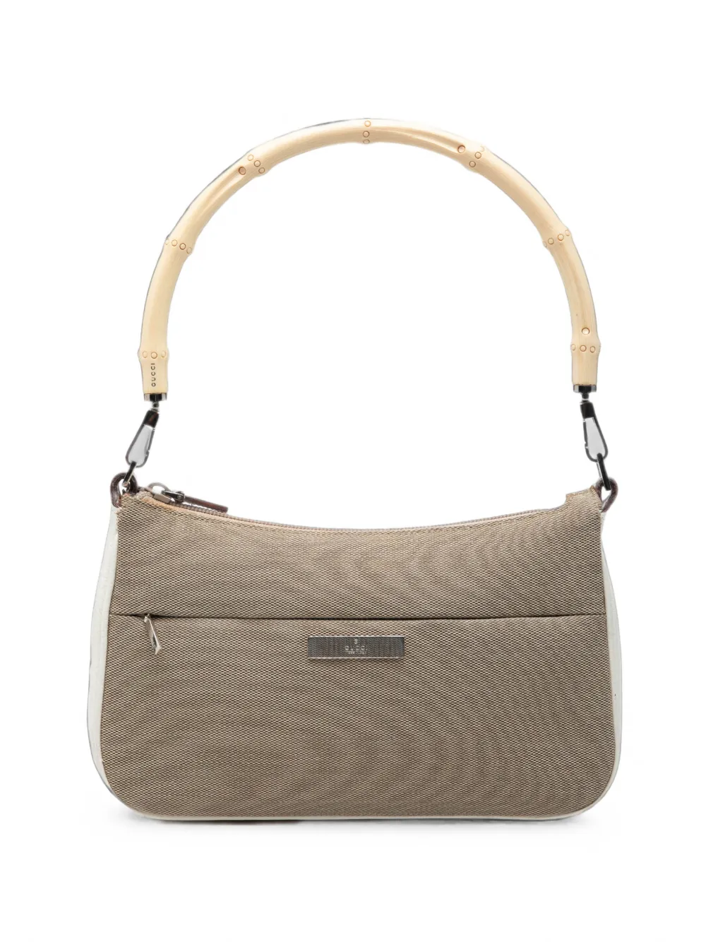 Gucci Pre-Owned 2000-2002 GG Canvas Bamboo Top Handle handbag - Nude
