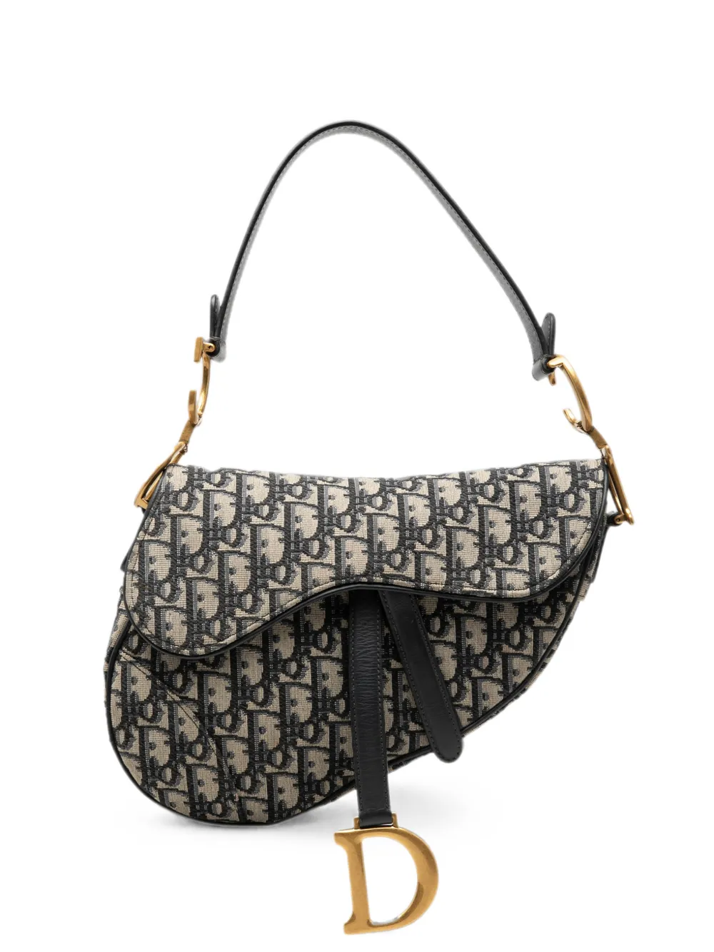 Christian Dior Pre-Owned 2020 Oblique Canvas Saddle Bag shoulder bag - Blau