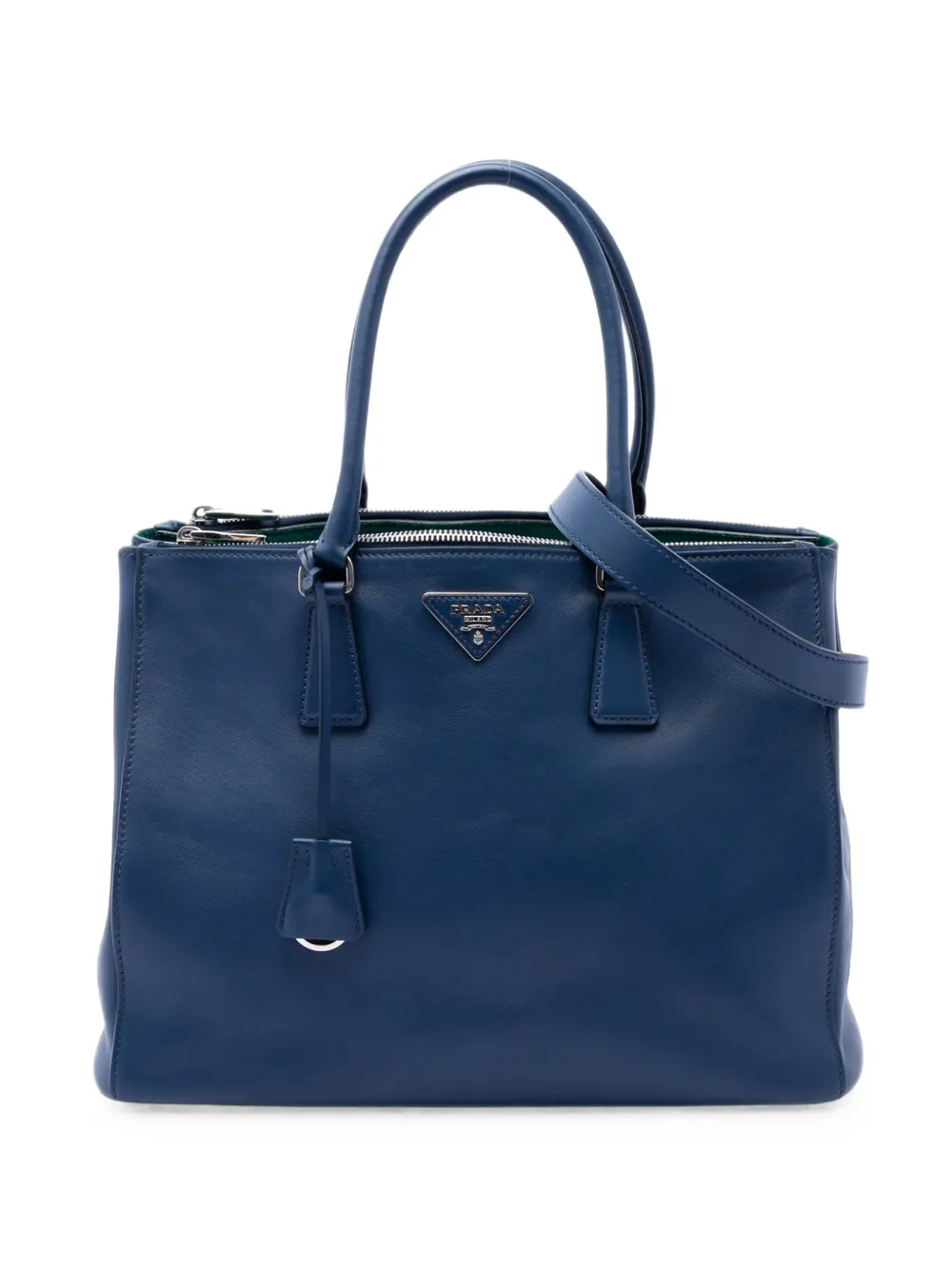 Prada Pre-Owned Borsa tote Soft Calf Galleria Double Zip Tote media 2010-2026 - Blu