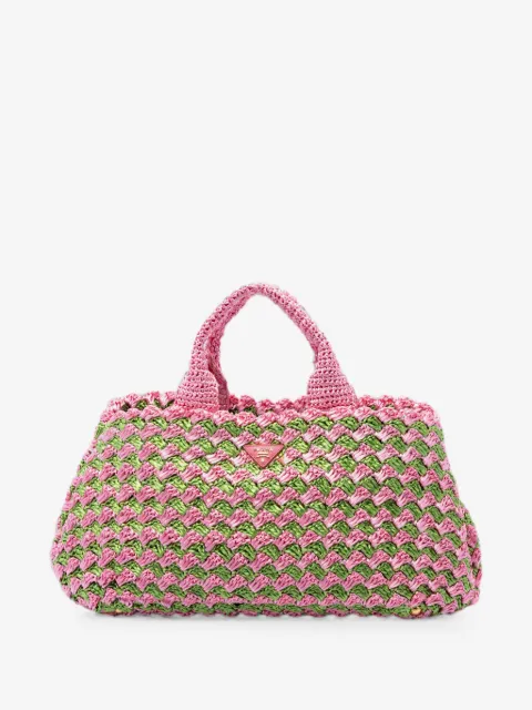 Prada Pre-Owned 2000-2020 Raffia Canapa Tote satchel