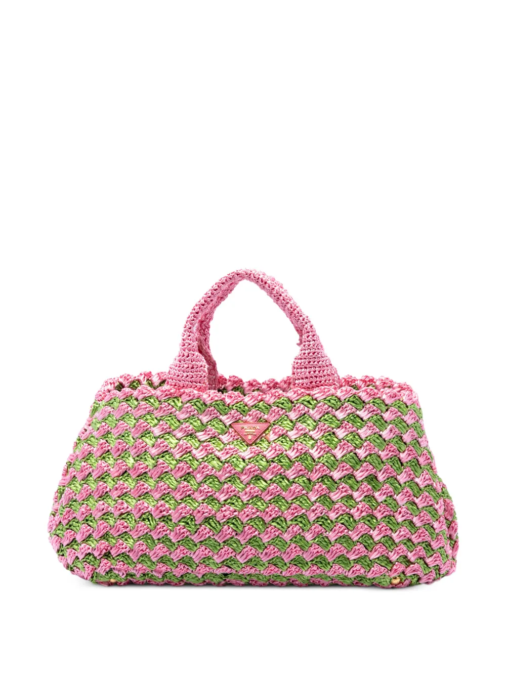 Prada Pre-Owned 2000-2020 Raffia Canapa Tote satchel - Rosa
