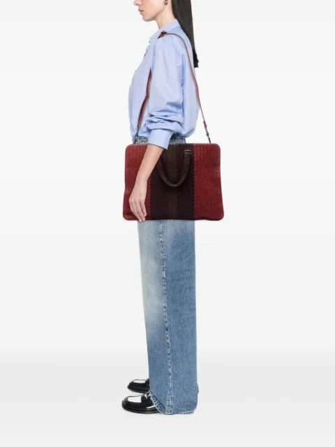 Bottega Veneta Pre-Owned 2012-2026 Nappa Intrecciato Club Fume Briefcase business bag