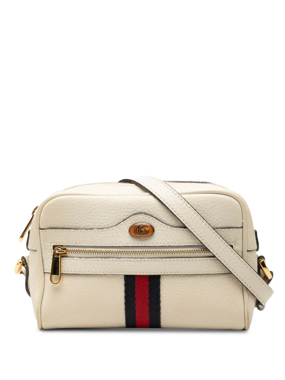 Gucci Pre-Owned 2016-2026 Mini Calfskin Web Ophidia crossbody bag - Toni neutri