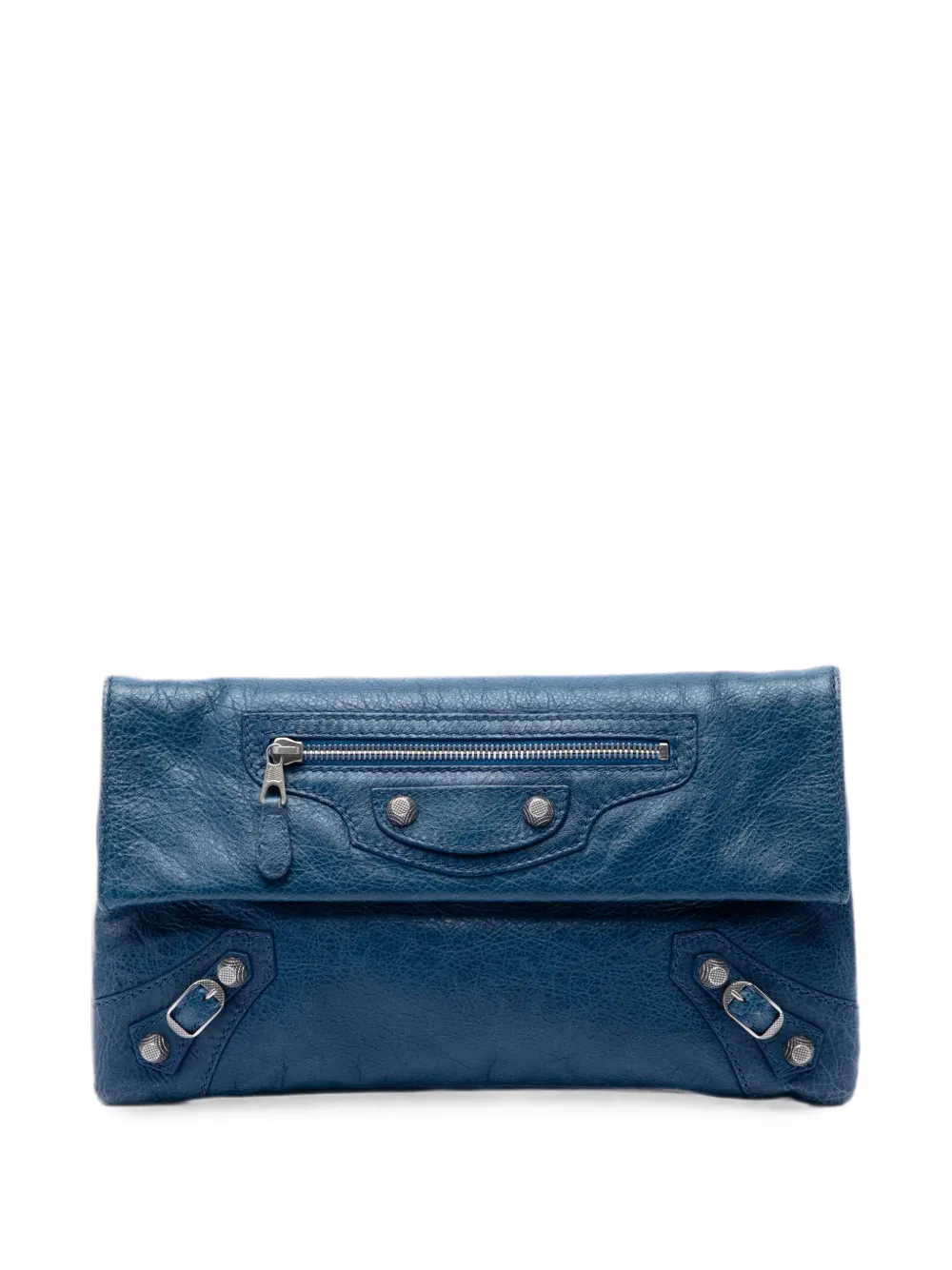 Balenciaga Pre-Owned 2005-2026 Lambskin Motocross Giant 12 Envelope clutch bag - Blu