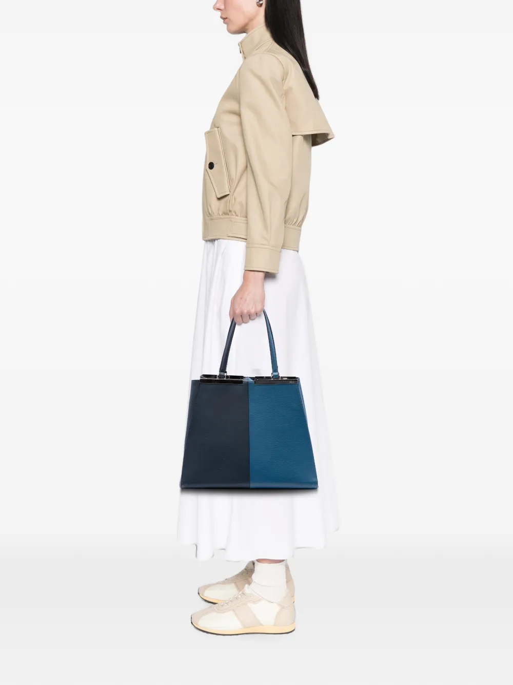 Fendi Pre-Owned 2010-2026 Large Bicolor Vitello Elite 3Jours tote bag - Blu