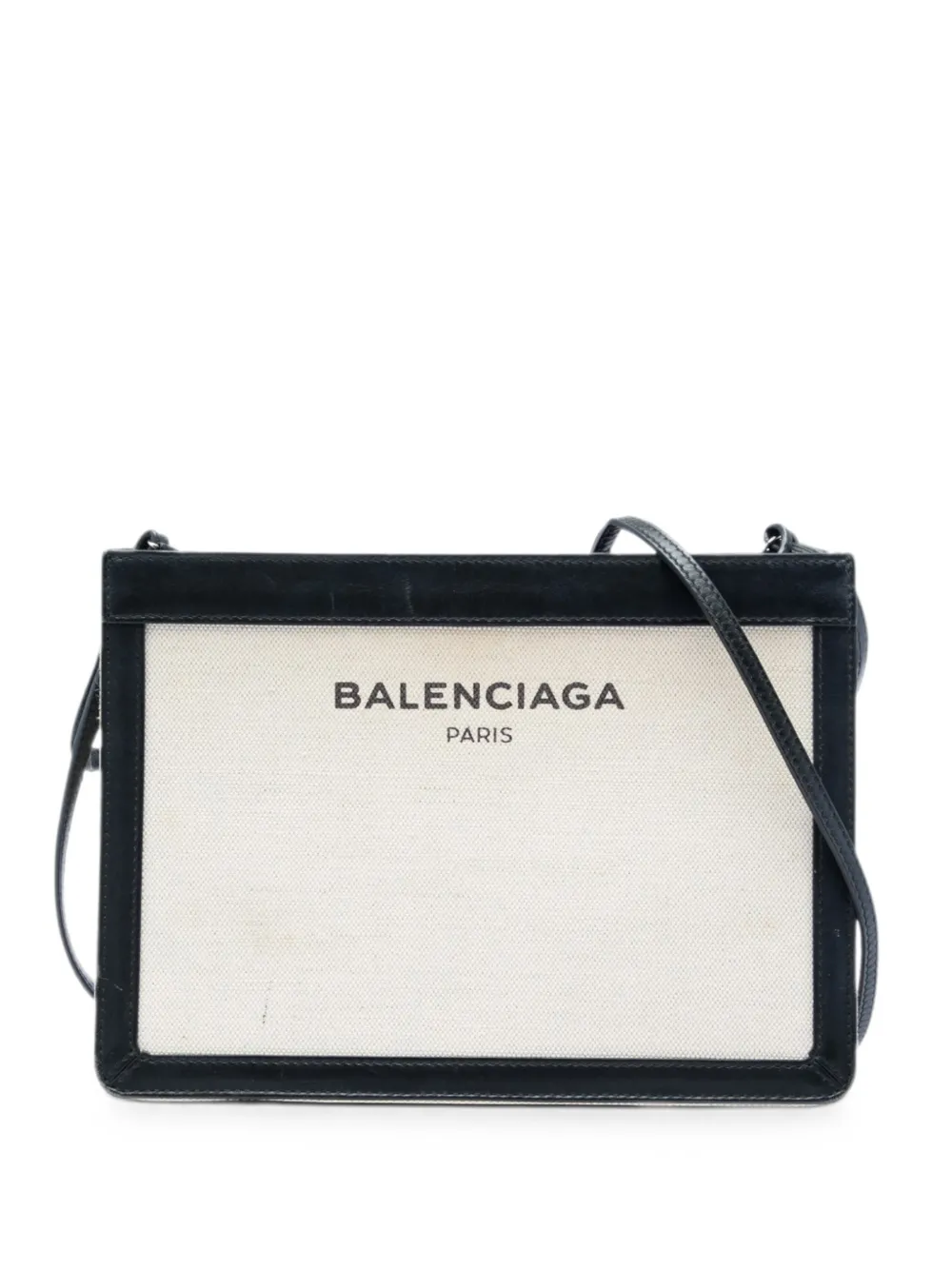 Balenciaga Pre-Owned 2017 Canvas Navy Pochette crossbody bag - Toni neutri