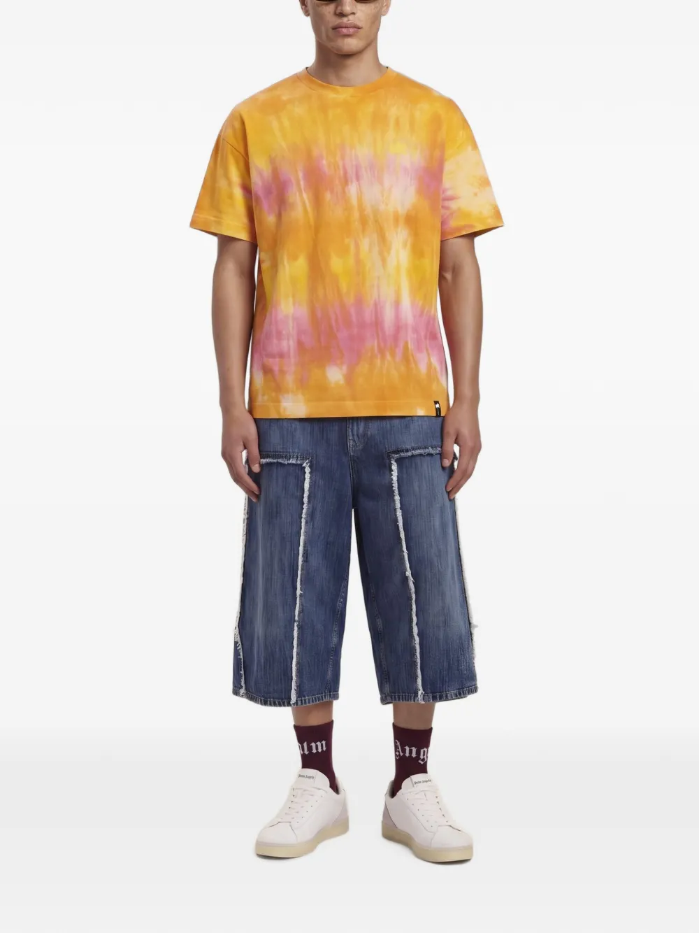 Palm Angels x Hï Ibiza T-shirt met tie-dye print Oranje